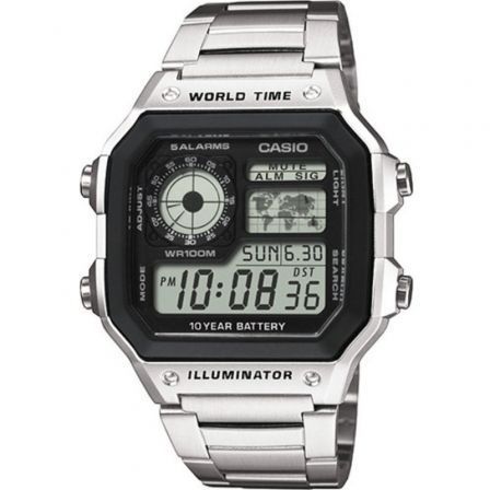 Casio AE1200WHD1AVEF Reloj Hombre Acero Plateado Digital Negro Casio AE1200WHD1AVEF Reloj Hombre Acero Plateado Digital Negro